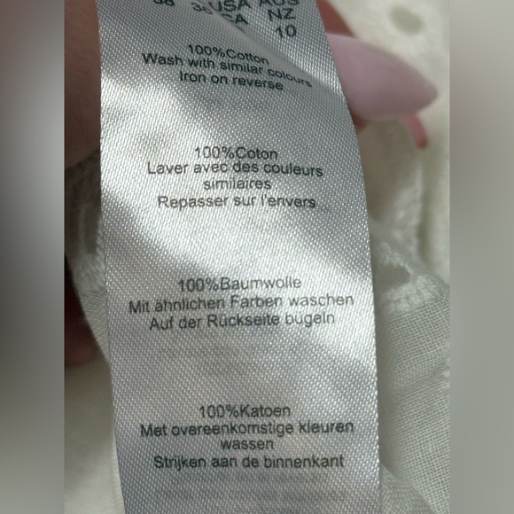 PrettyLittleThing White Eyelet Maxi Skirt Broderie Anglaise Boho US 6 NWT - Picture 7 of 7